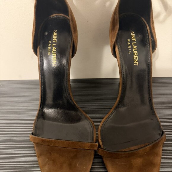Yves Saint Laurent YSL Cashmere Brown Opyum heels Stilettos Sandals - Picture 5 of 10